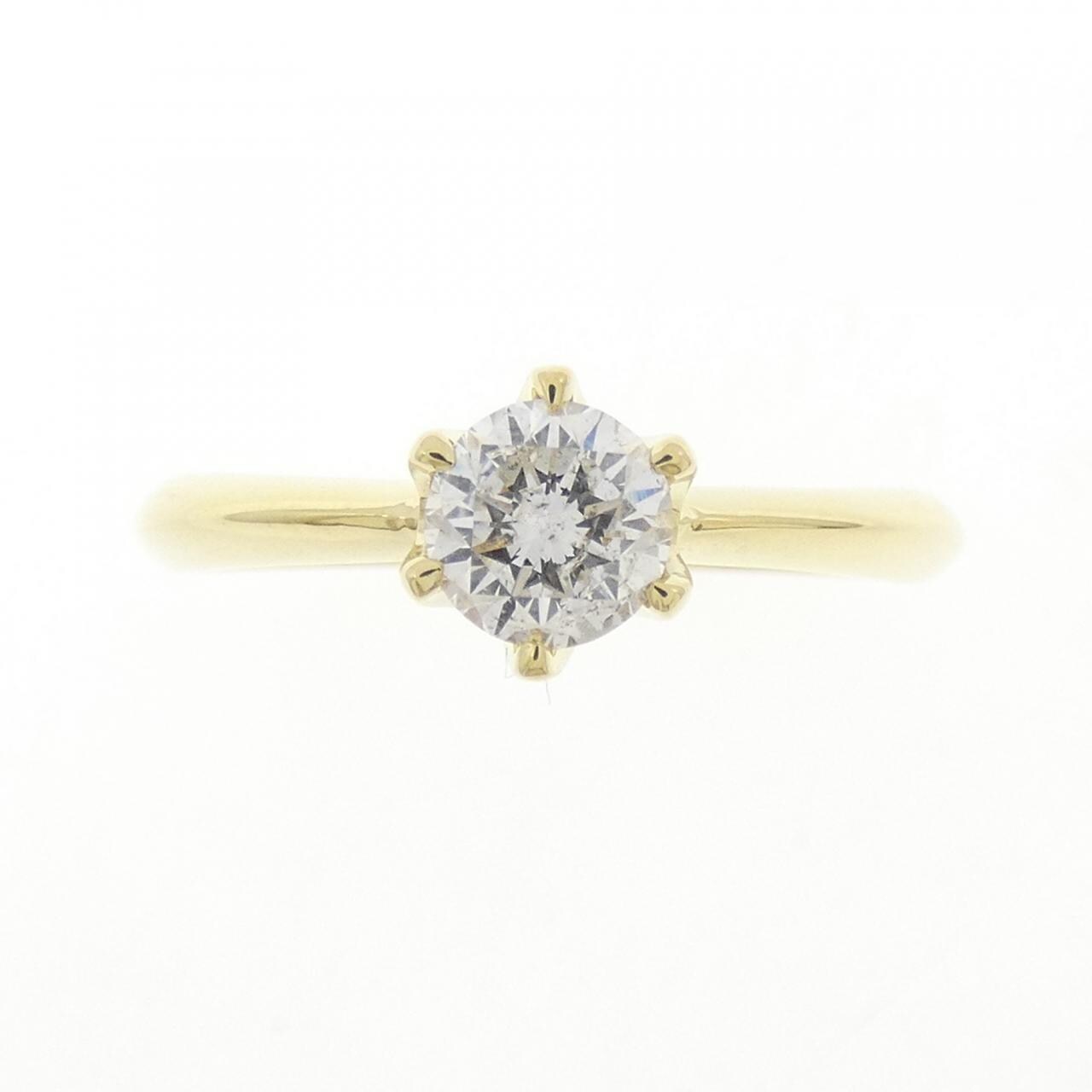 K18YG ソリティア ダイヤモンド リング 0.44CT