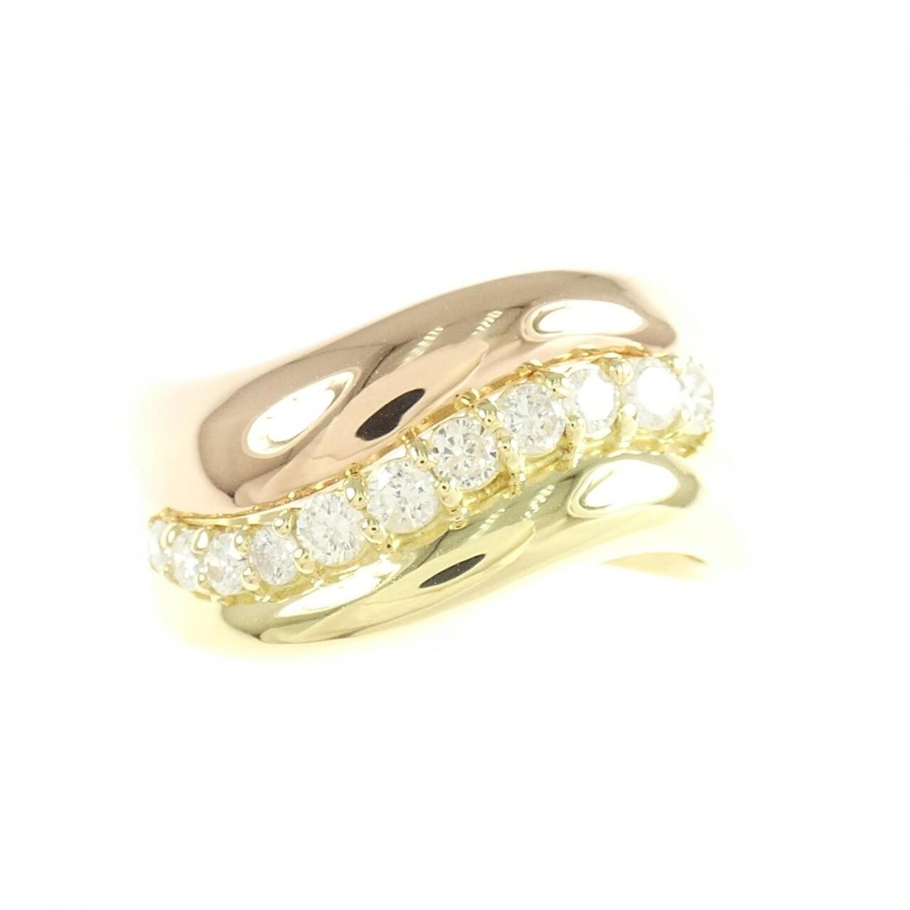 K18YG/K18PG ダイヤモンド リング 0.33CT