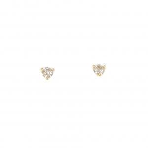 K18YG ソリティア ダイヤモンド ピアス 0.30CT