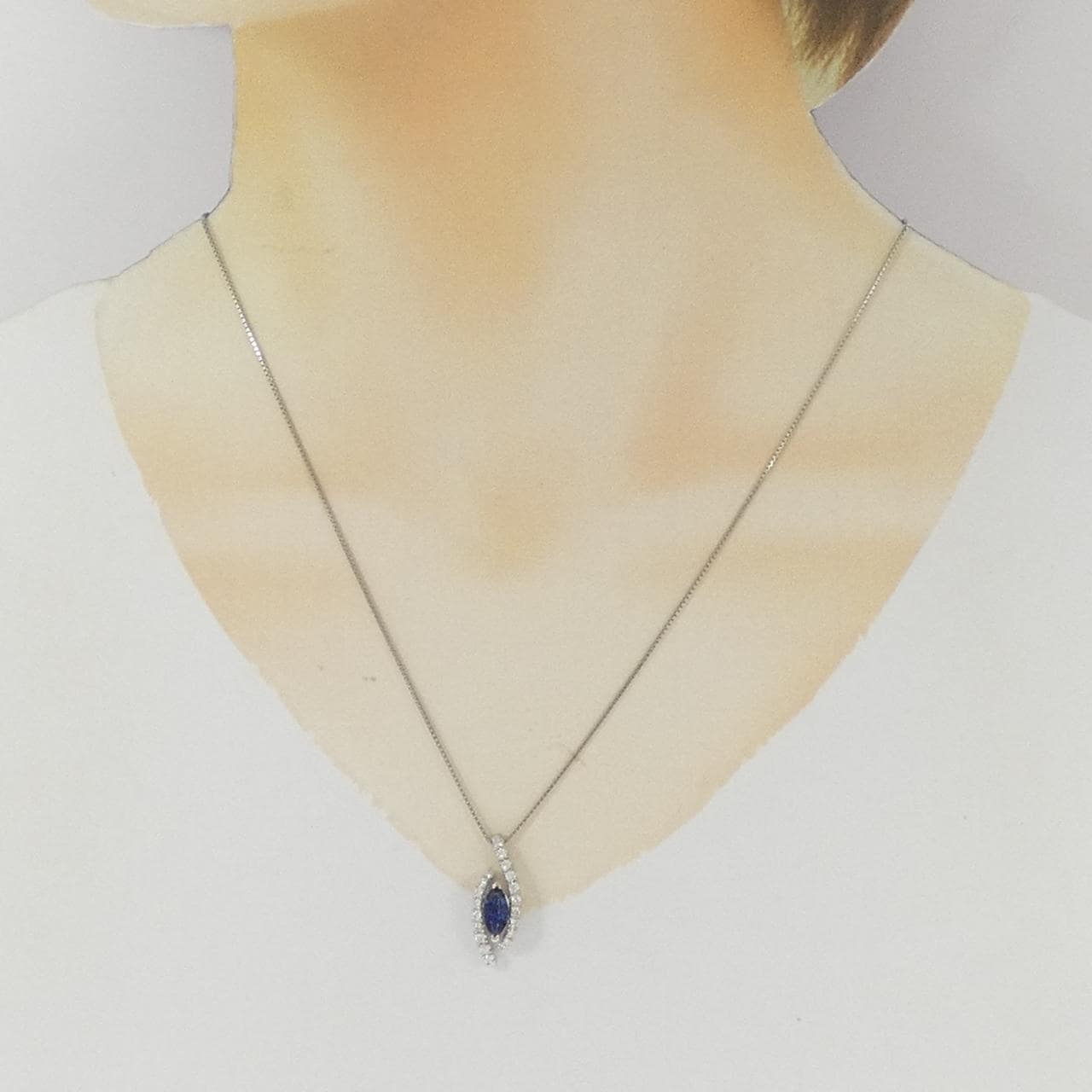 PT900/PT850 サファイヤ ネックレス 0.95CT