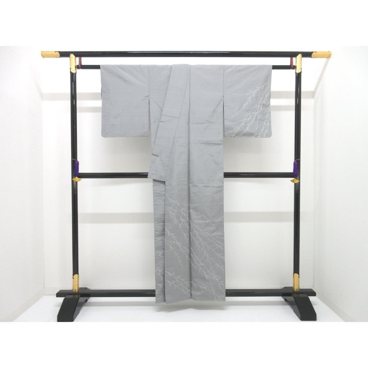 訪問着　紬織　刺繍入り　Ｓサイズ