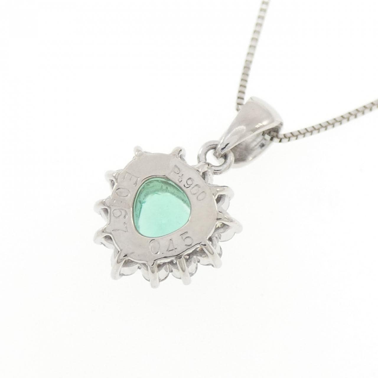 PT900/PT850 エメラルド ネックレス 0.67CT