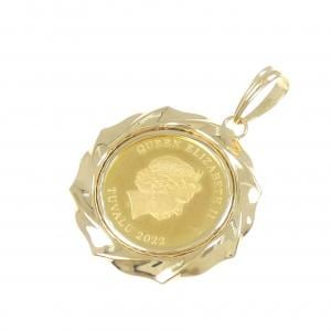 K18YG(枠) コイン ペンダント
