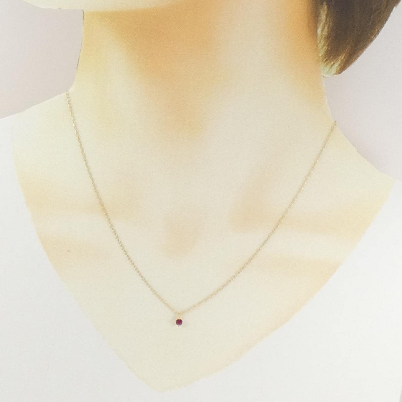 K18YG ルビー ネックレス 0.1CT