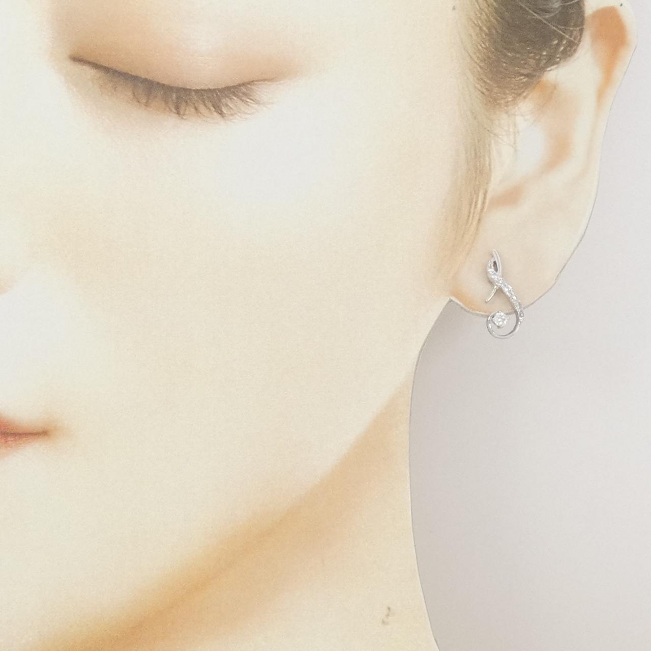 K18WG ダイヤモンド ピアス 0.32CT