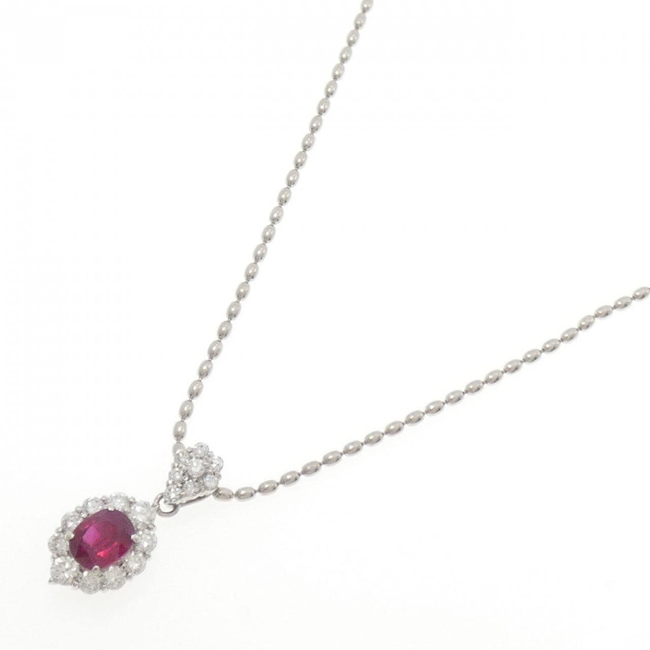 PT900/PT850 ルビー ネックレス 2.05CT