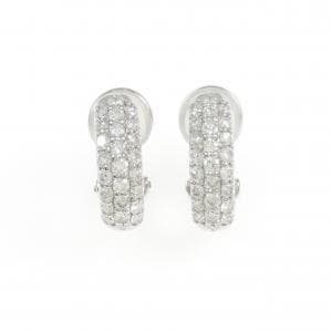 K18WG パヴェ ダイヤモンド ピアス/イヤリング 1.00CT