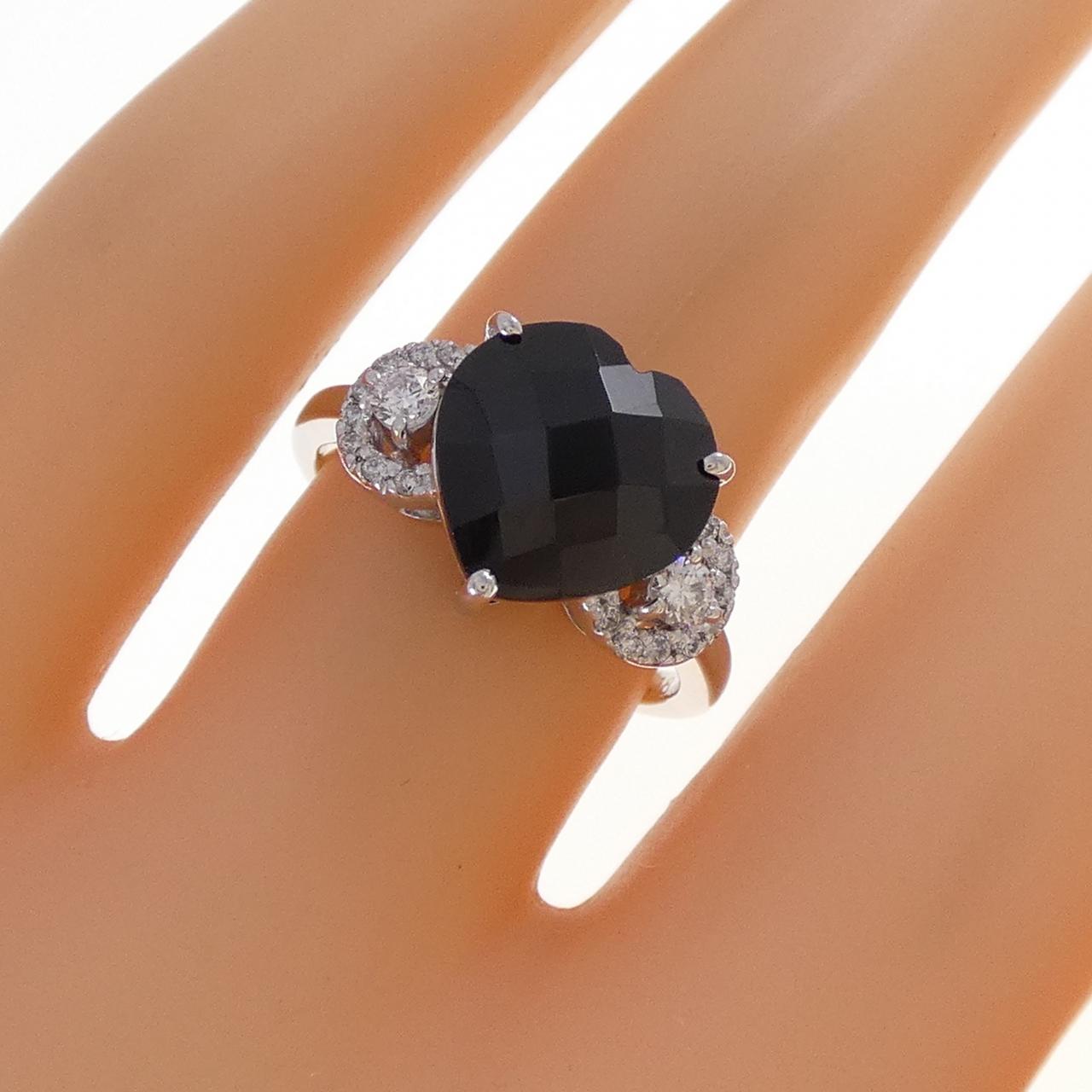 K18WG ハート スピネル リング 4.18CT