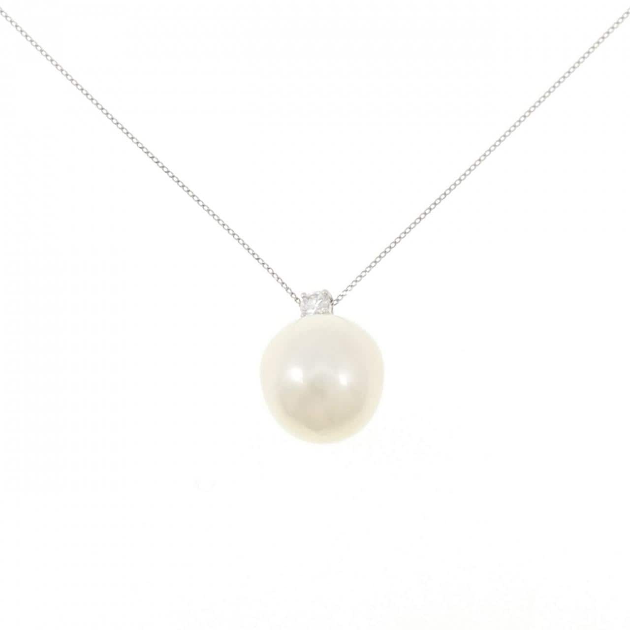 PT950/PT850 白蝶パール ネックレス 13.3mm