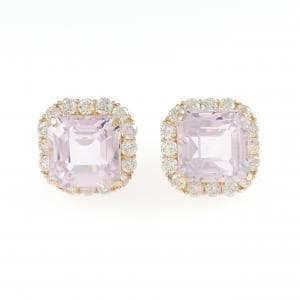 K18PG クンツァイト ピアス 12.45CT