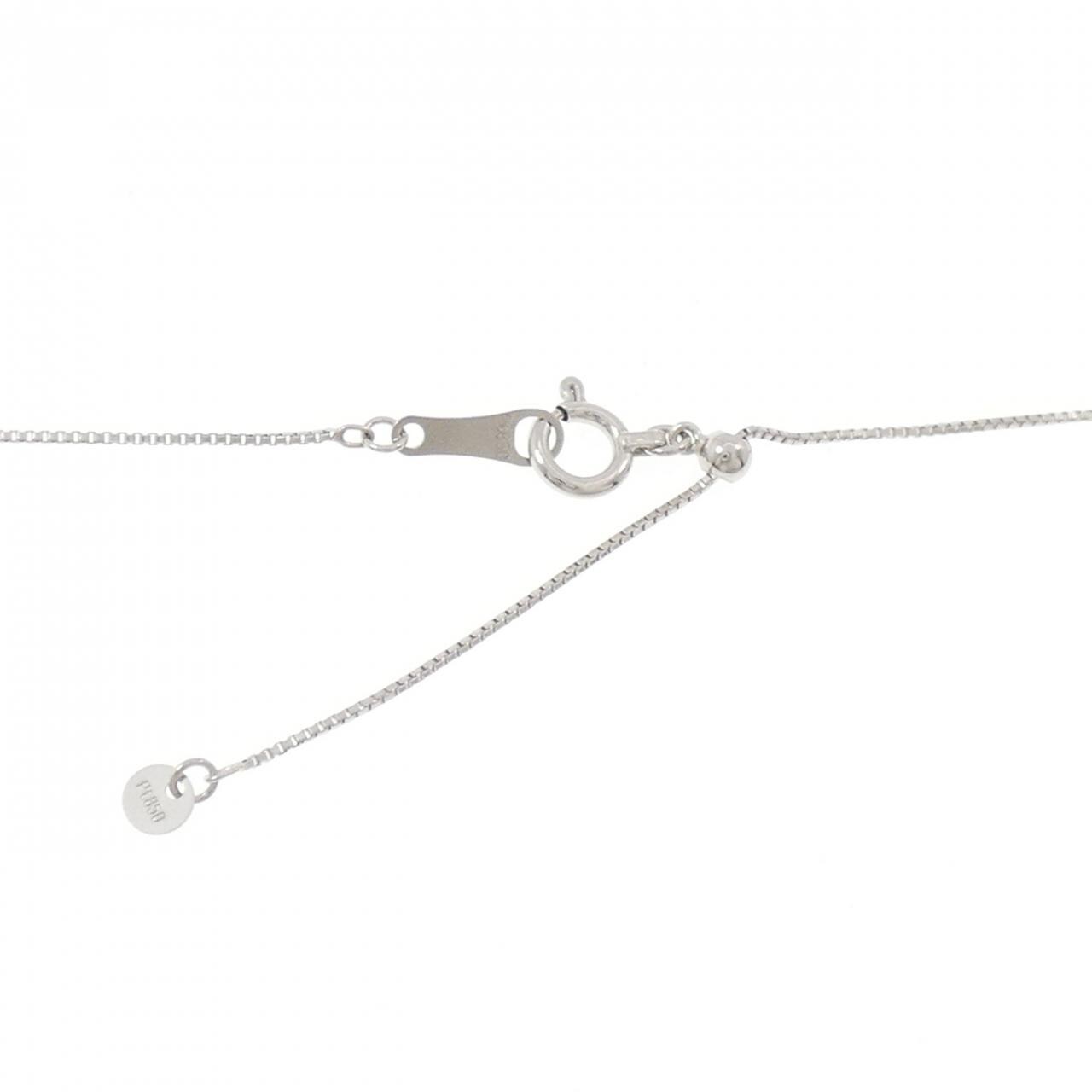 PT900/PT850 フラワー ダイヤモンド ネックレス 0.50CT
