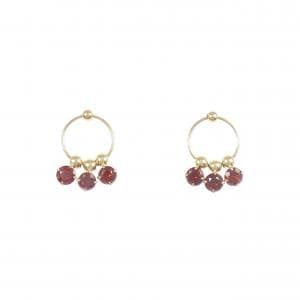 K18YG ガーネット ピアス