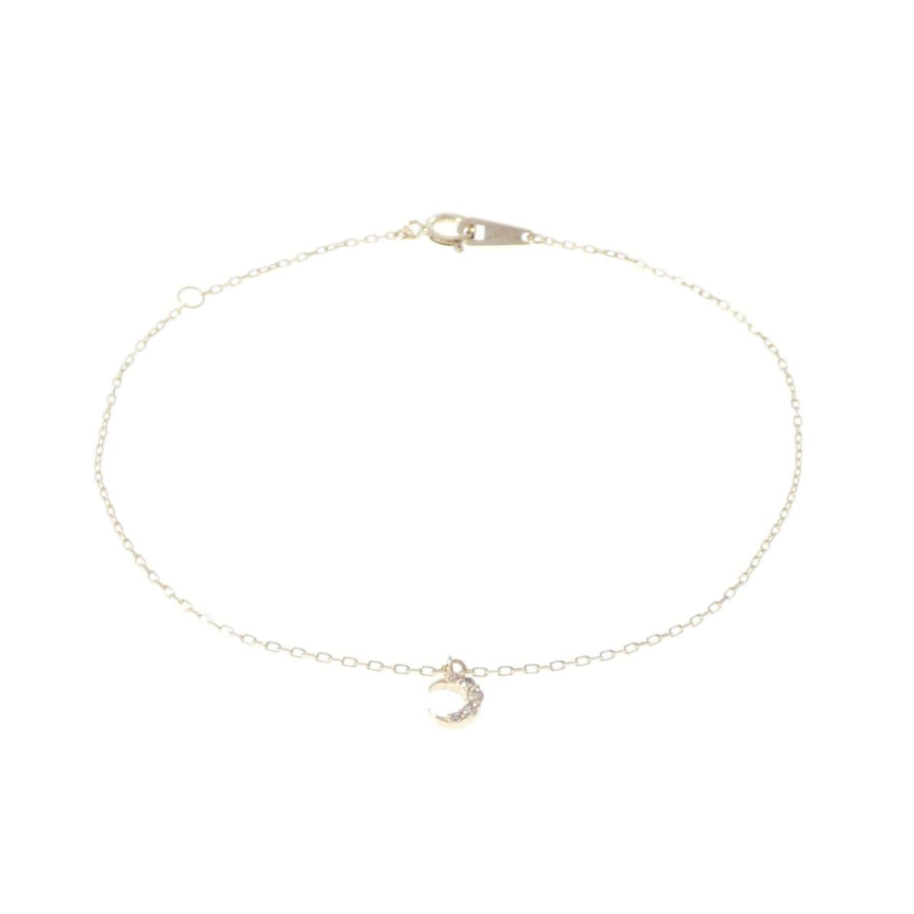 K10YG ムーン ダイヤモンド ブレスレット 0.03CT