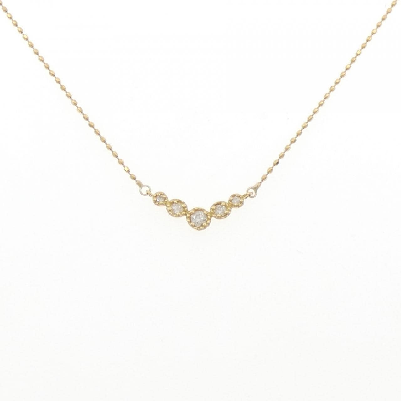 K18YG ダイヤモンド ネックレス 0.12CT