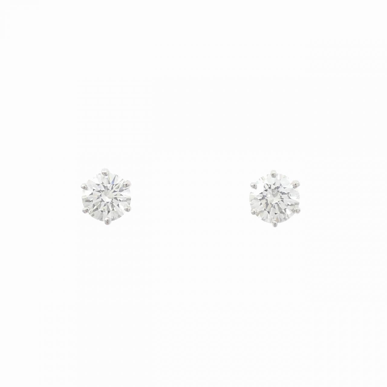PT900 ダイヤモンド ピアス 0.317CT 0.333CT J-K SI1 VG