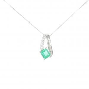 K18WG エメラルド ネックレス 0.85CT