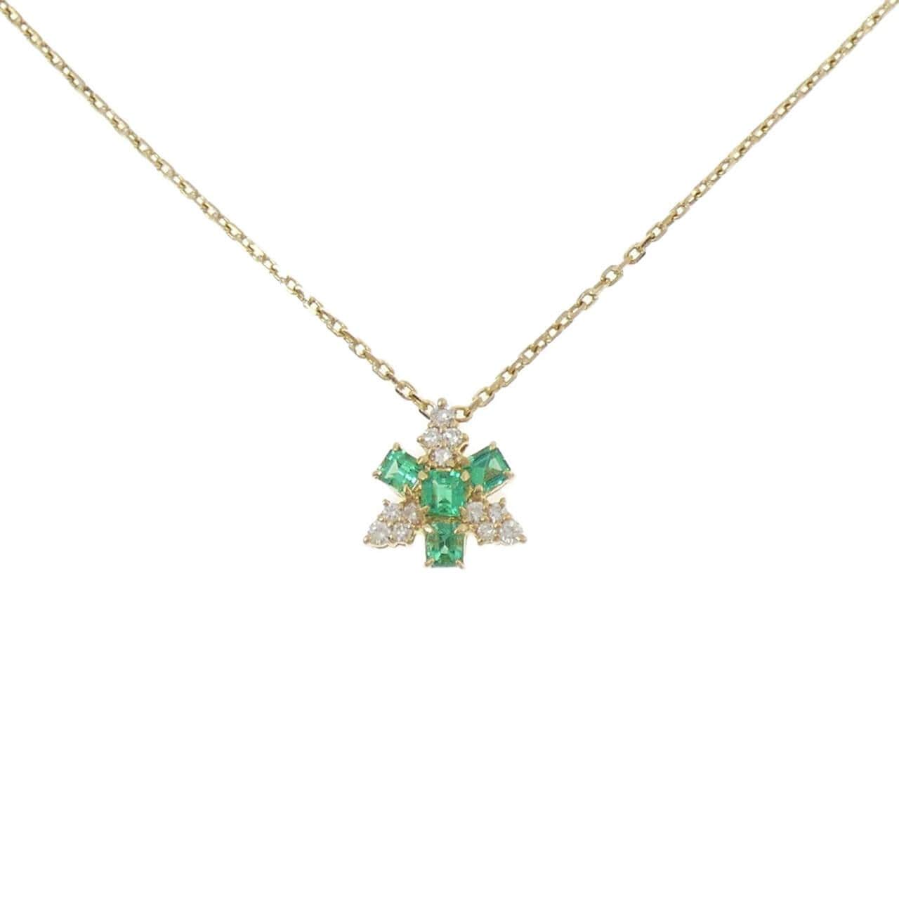 K18YG エメラルド ネックレス 0.73CT