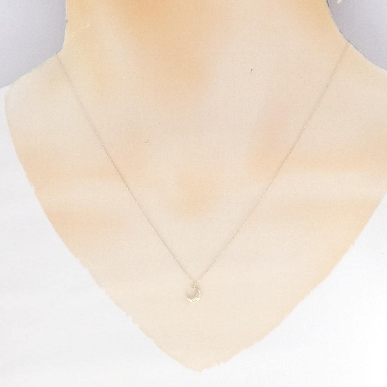 K10YG ムーン ダイヤモンド ネックレス 0.01CT