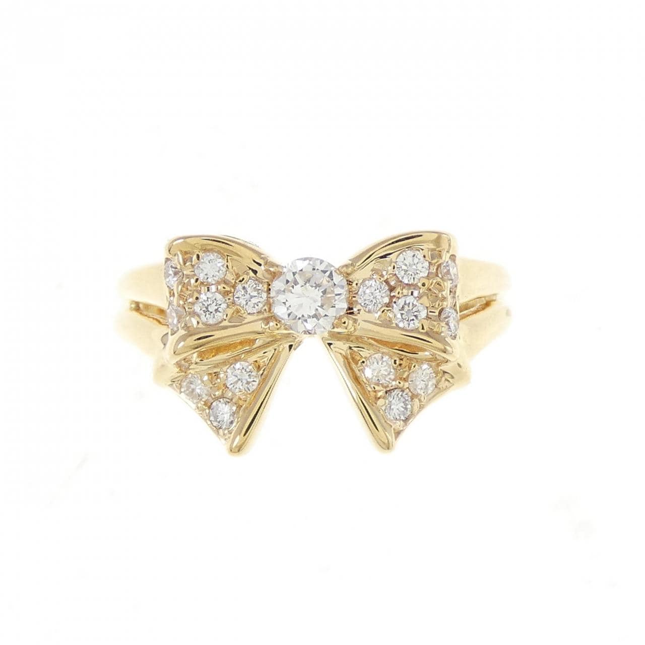 K18YG 丝带钻石戒指 0.26CT