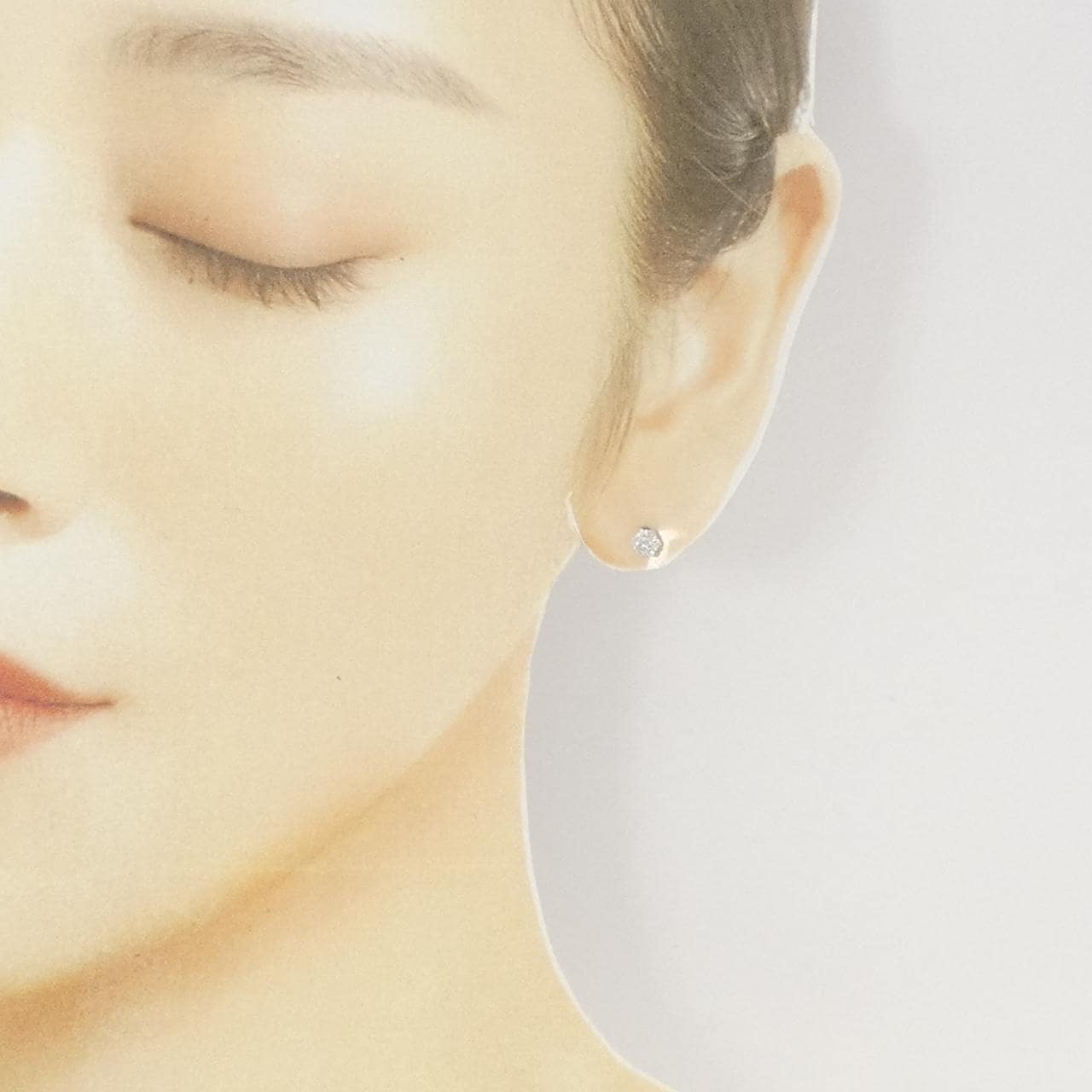 K18WG ダイヤモンド ピアス 0.15CT