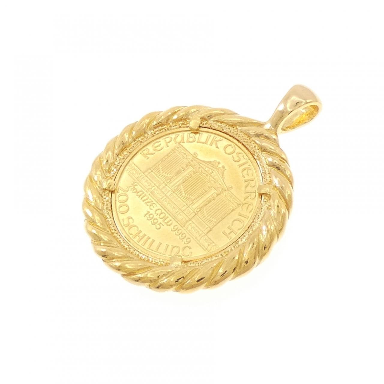 K24YG(枠) コイン ペンダント