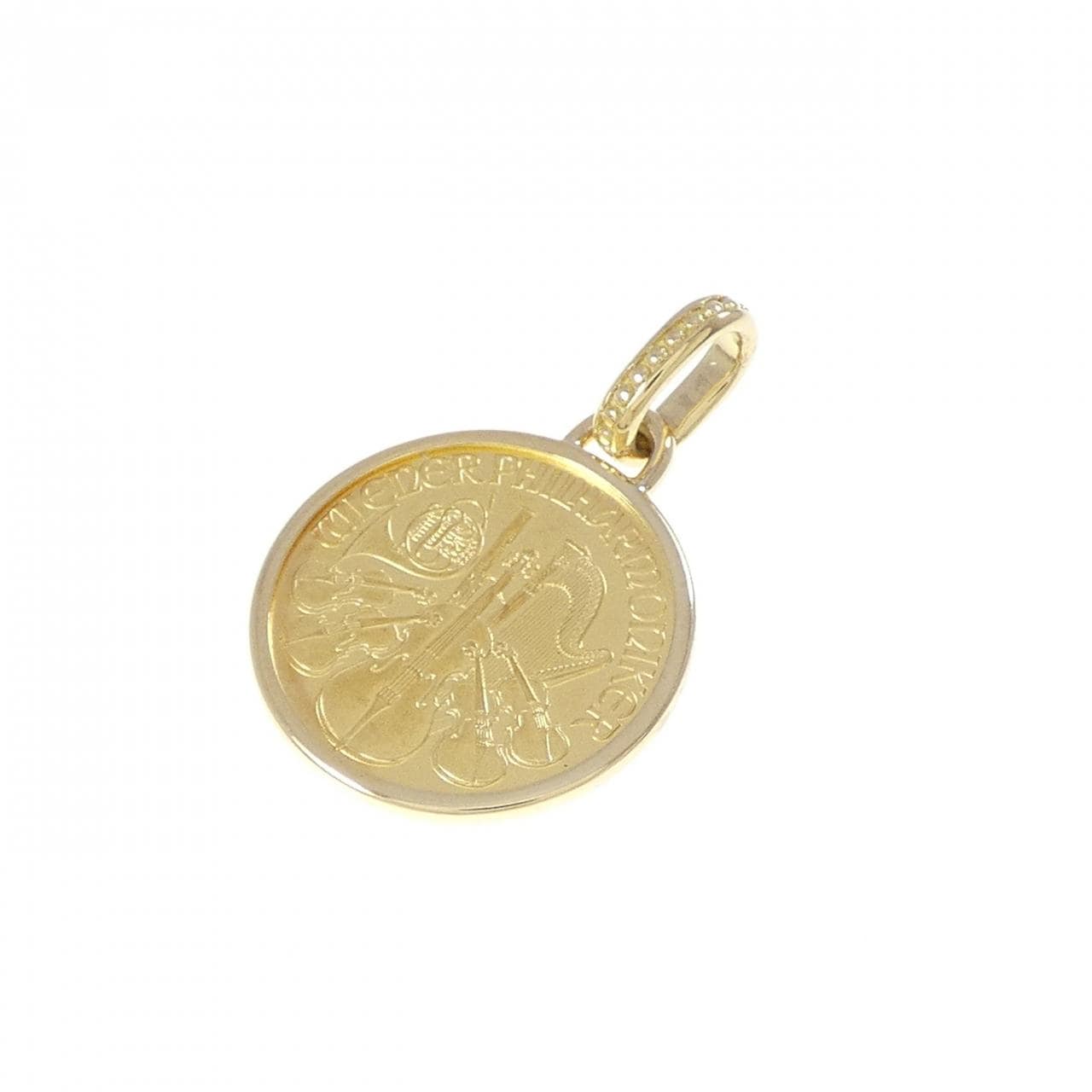 K18YG(枠) コイン ペンダント