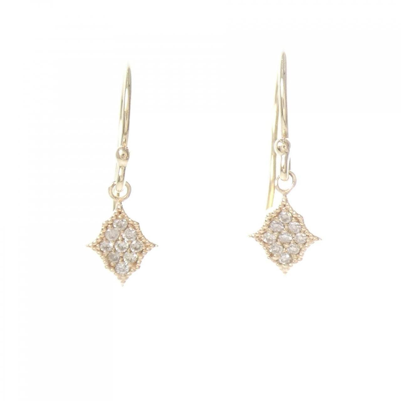 K10YG ダイヤモンド ピアス 0.08CT