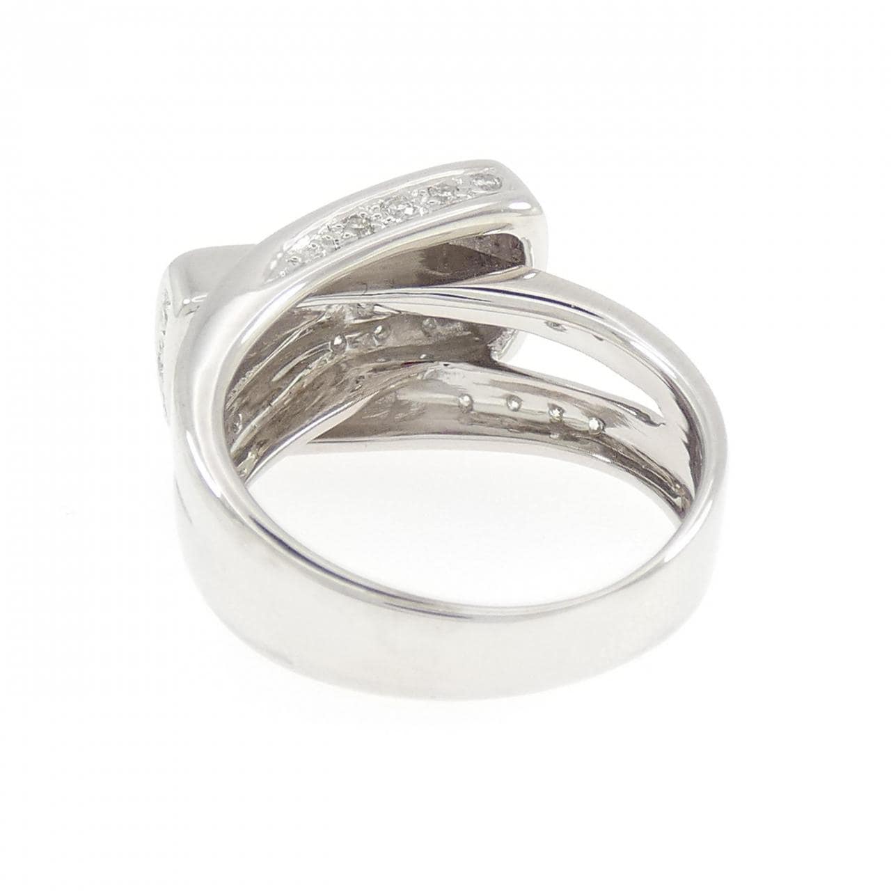 750WG ルビー リング 0.42CT