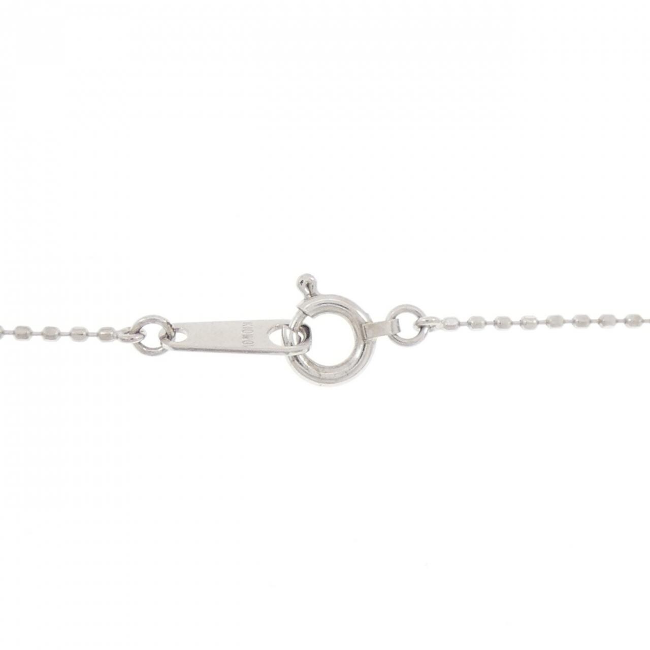 K10WG クロス ダイヤモンド ネックレス 0.06CT