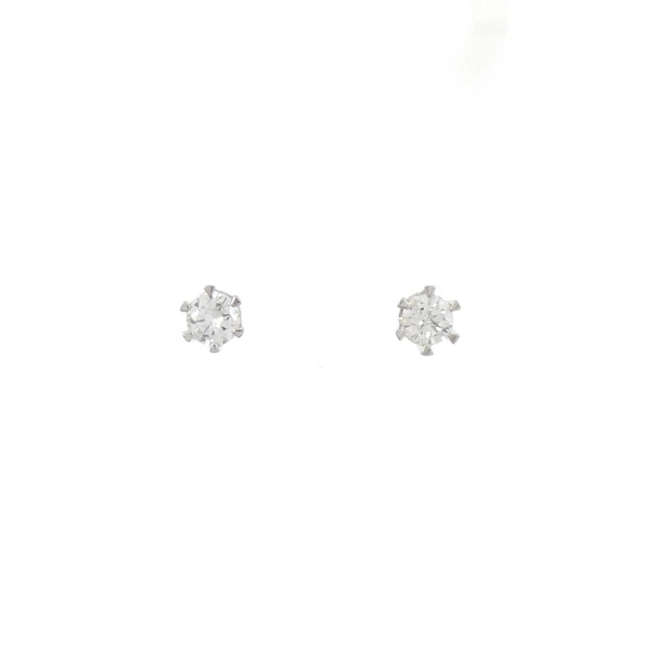 PT850/PT900 ソリティア ダイヤモンド ピアス 0.34CT