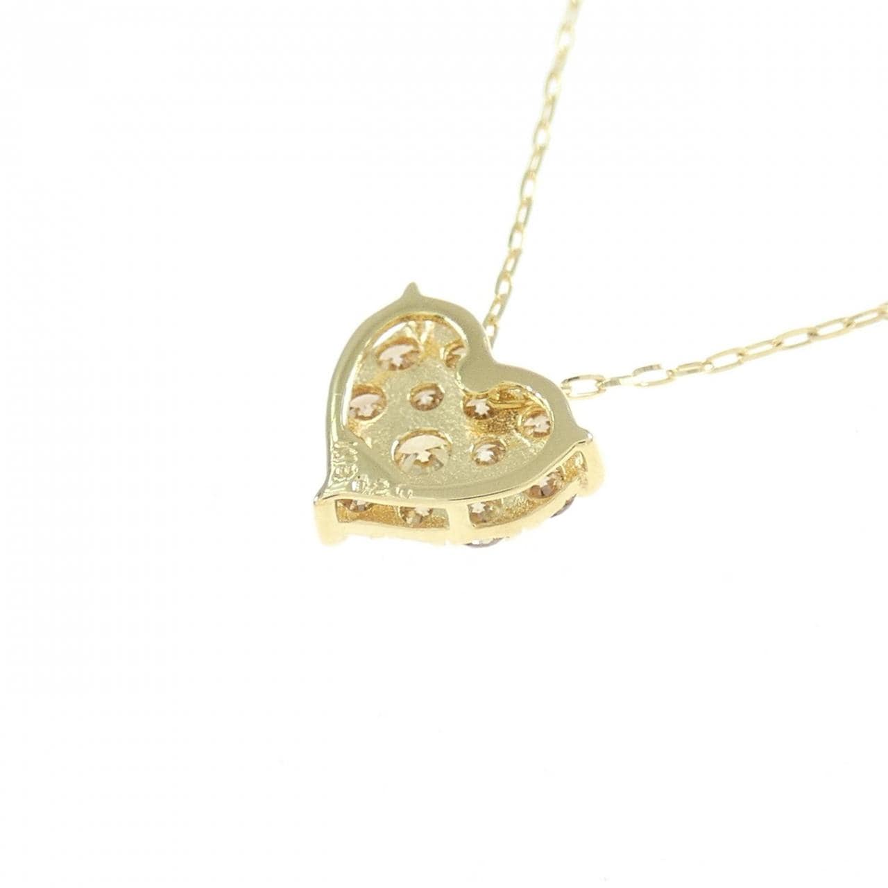 K18YG ハート ダイヤモンド ネックレス 0.20CT