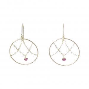 K14YG ルビー ピアス