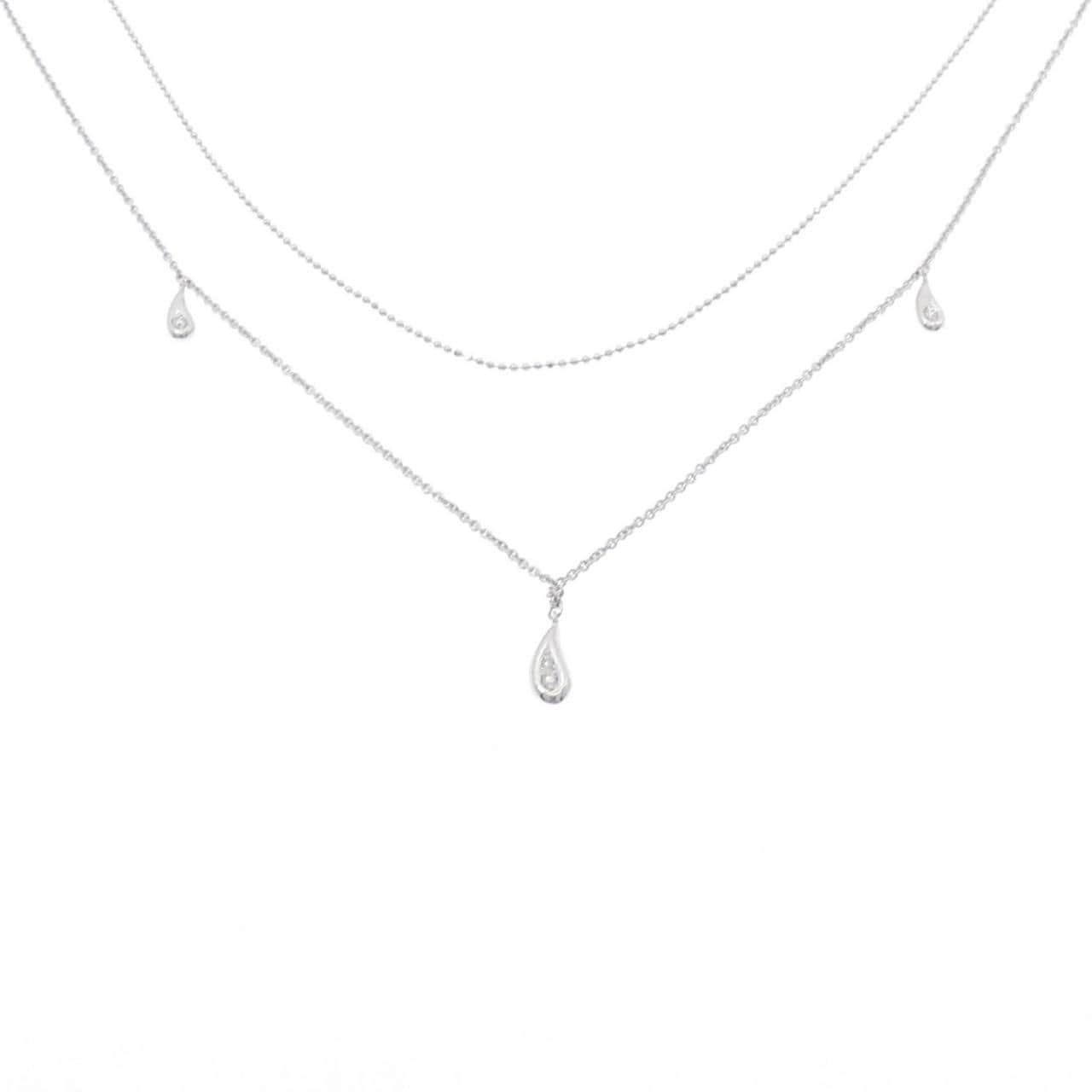 K18WG ダイヤモンド ネックレス 0.05CT