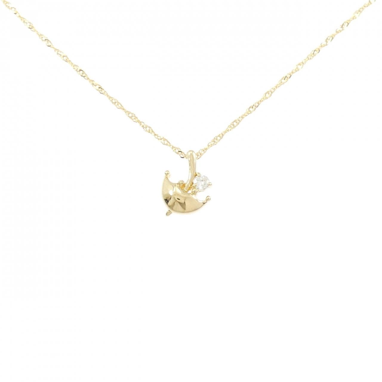 K18YG アンブレラ ダイヤモンド ネックレス 0.05CT