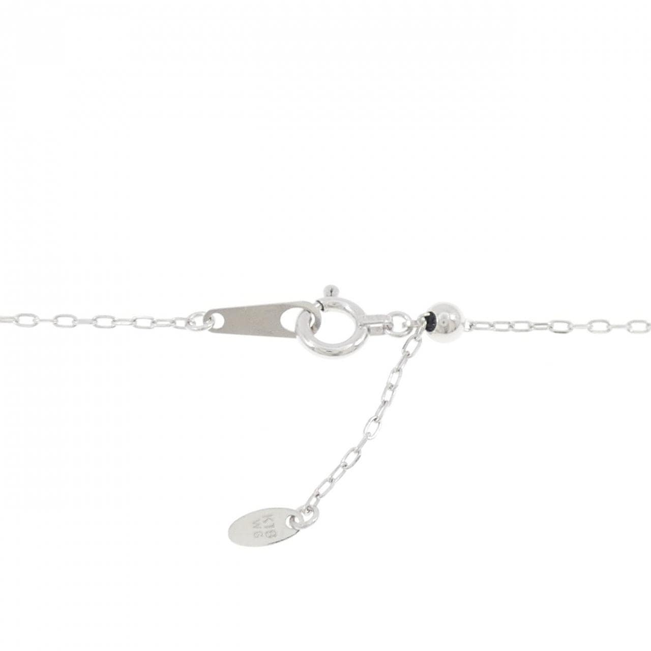 K18WG フラワー ルビー ネックレス