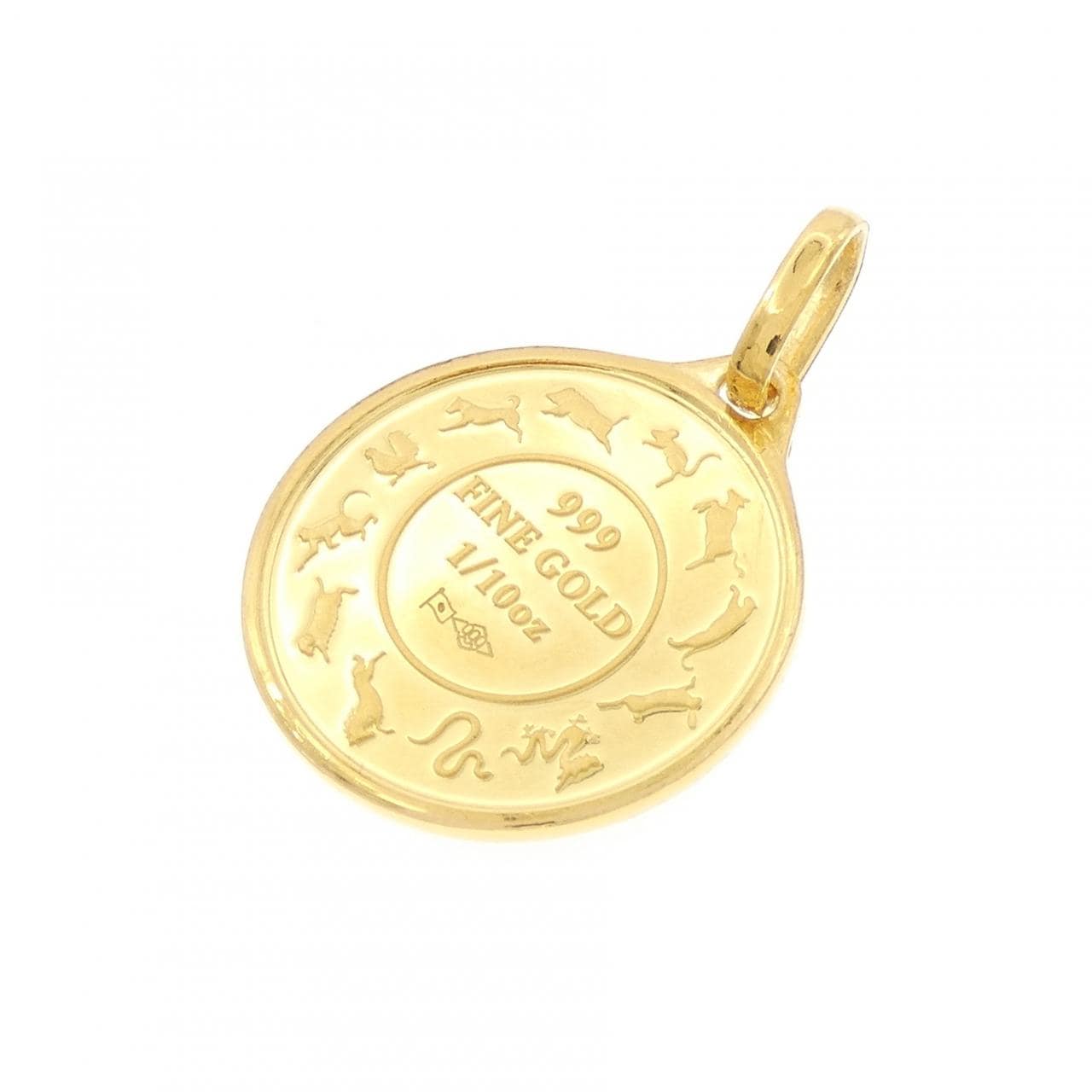 K24YG(枠) コイン ペンダント
