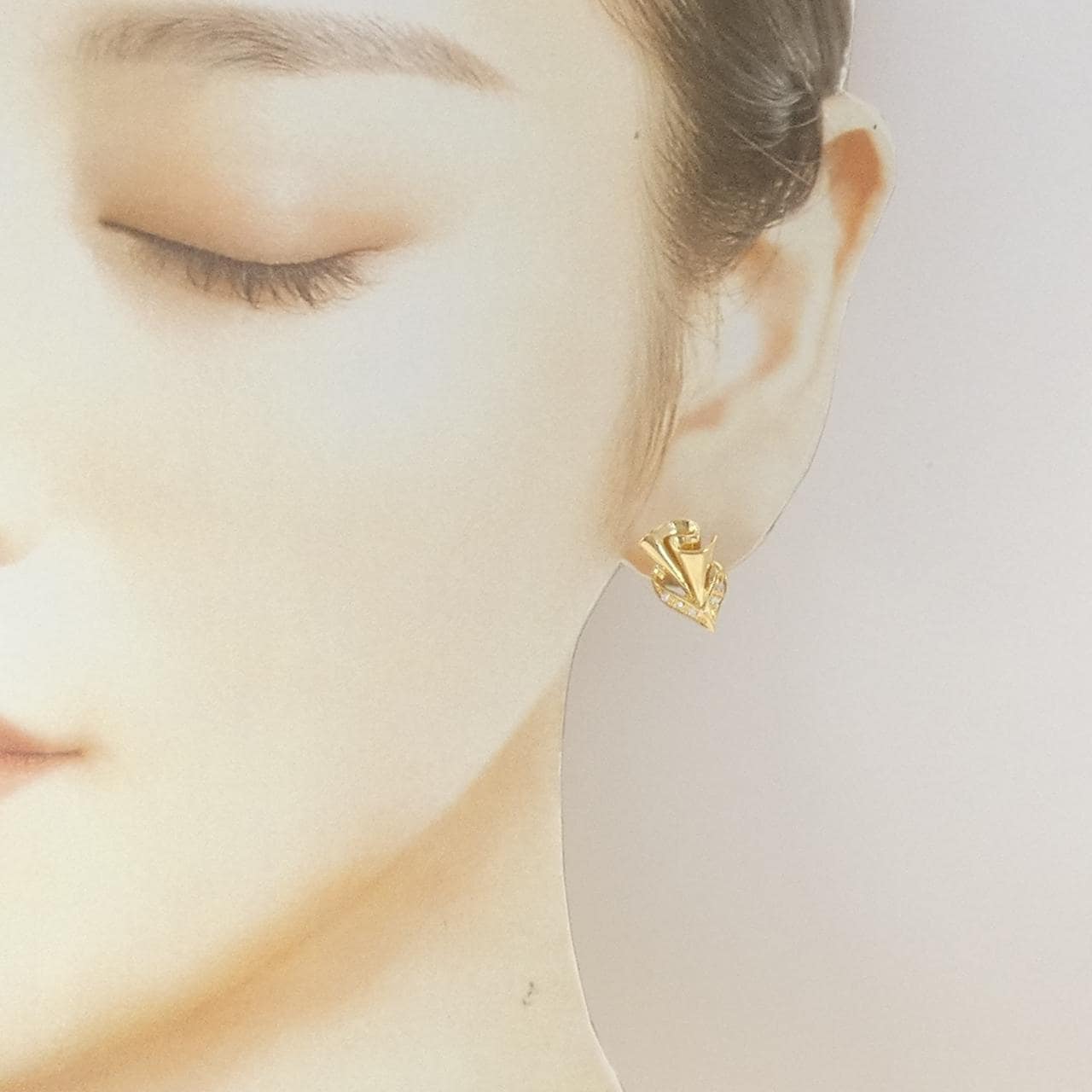 K18YG ダイヤモンド ピアス 0.10CT