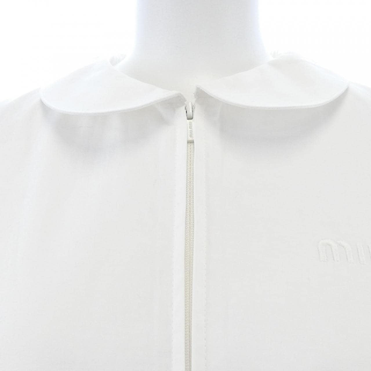 ミュウミュウ MIU MIU POPLIN AND JERSEY MINI-DRESS MF5552 SOOO 15T9 コート