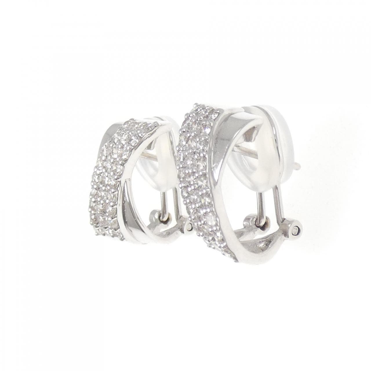 K18WG ダイヤモンド ピアス/イヤリング 1.00CT