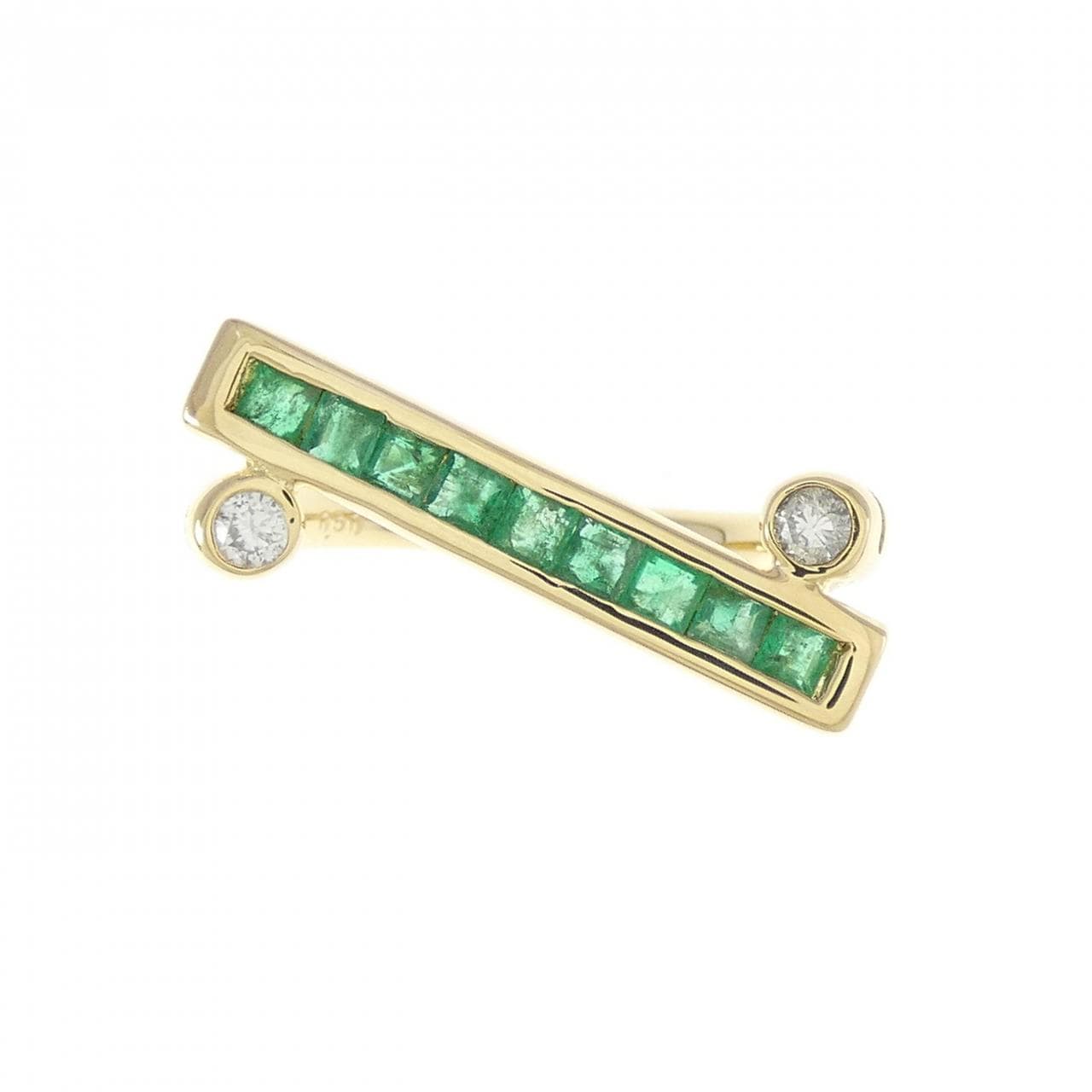 K18YG emerald ring 0.50CT