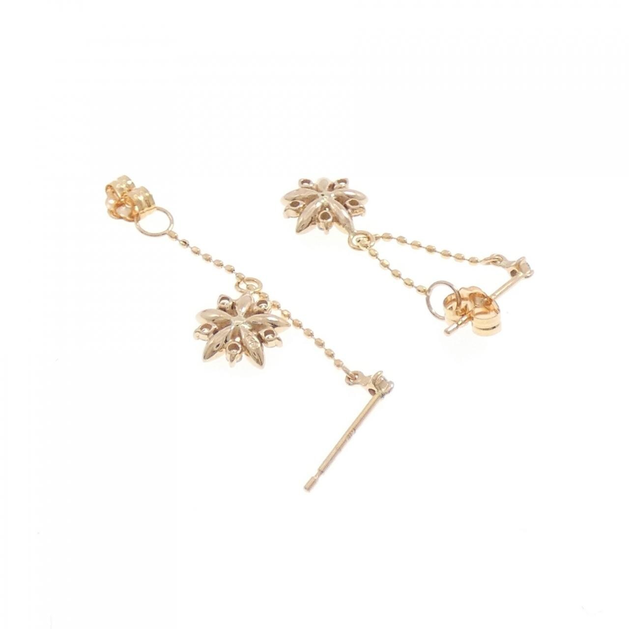 K18PG Diamond earrings 0.12CT