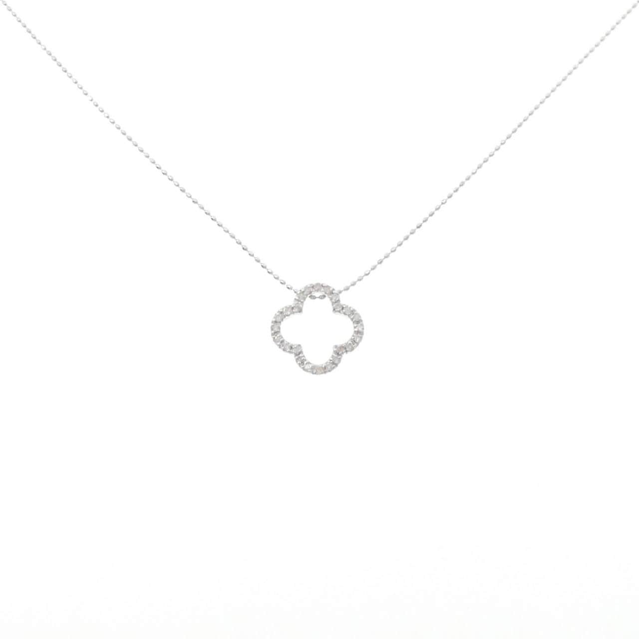K18WG ダイヤモンド ネックレス 0.17CT