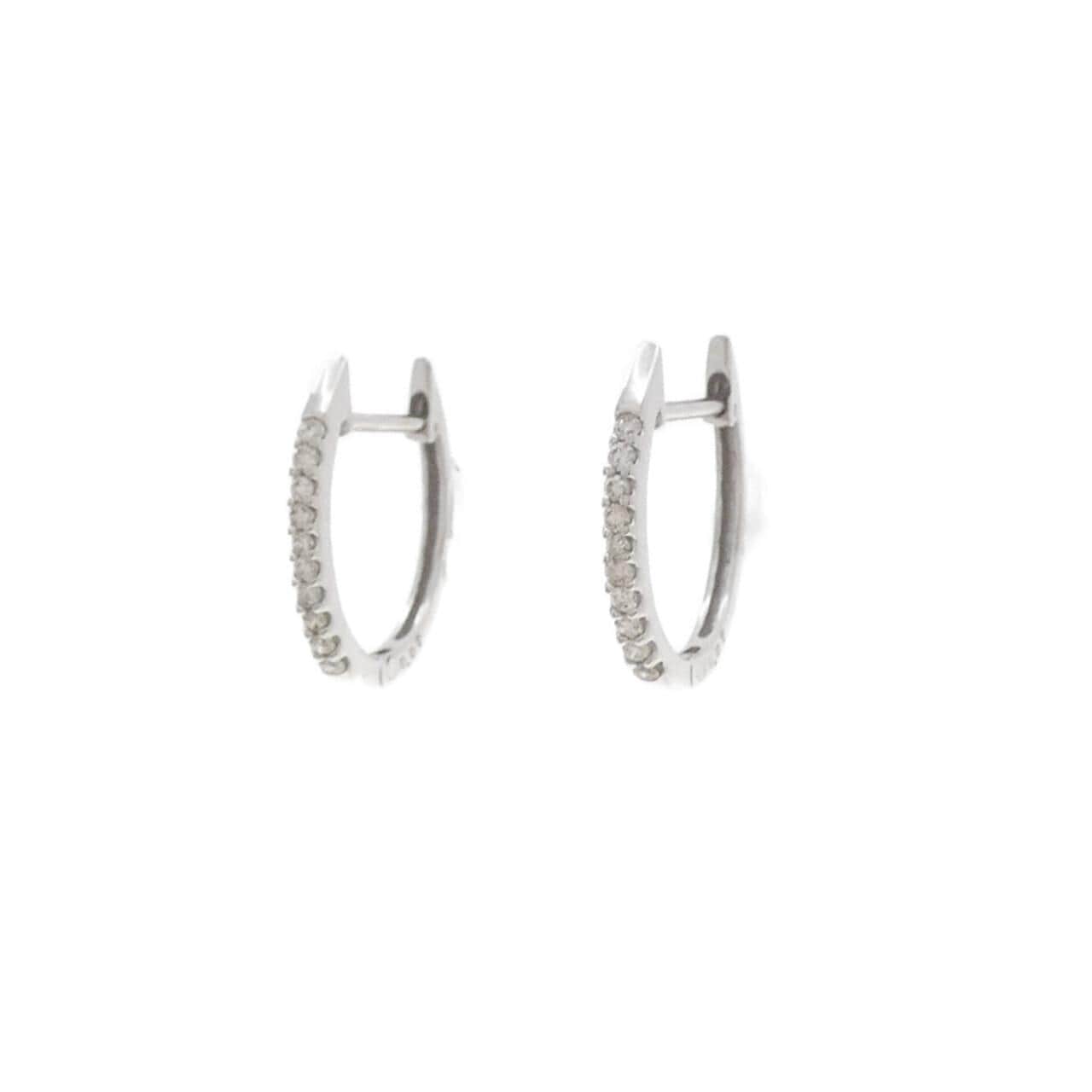 K18WG ダイヤモンド ピアス 0.14CT