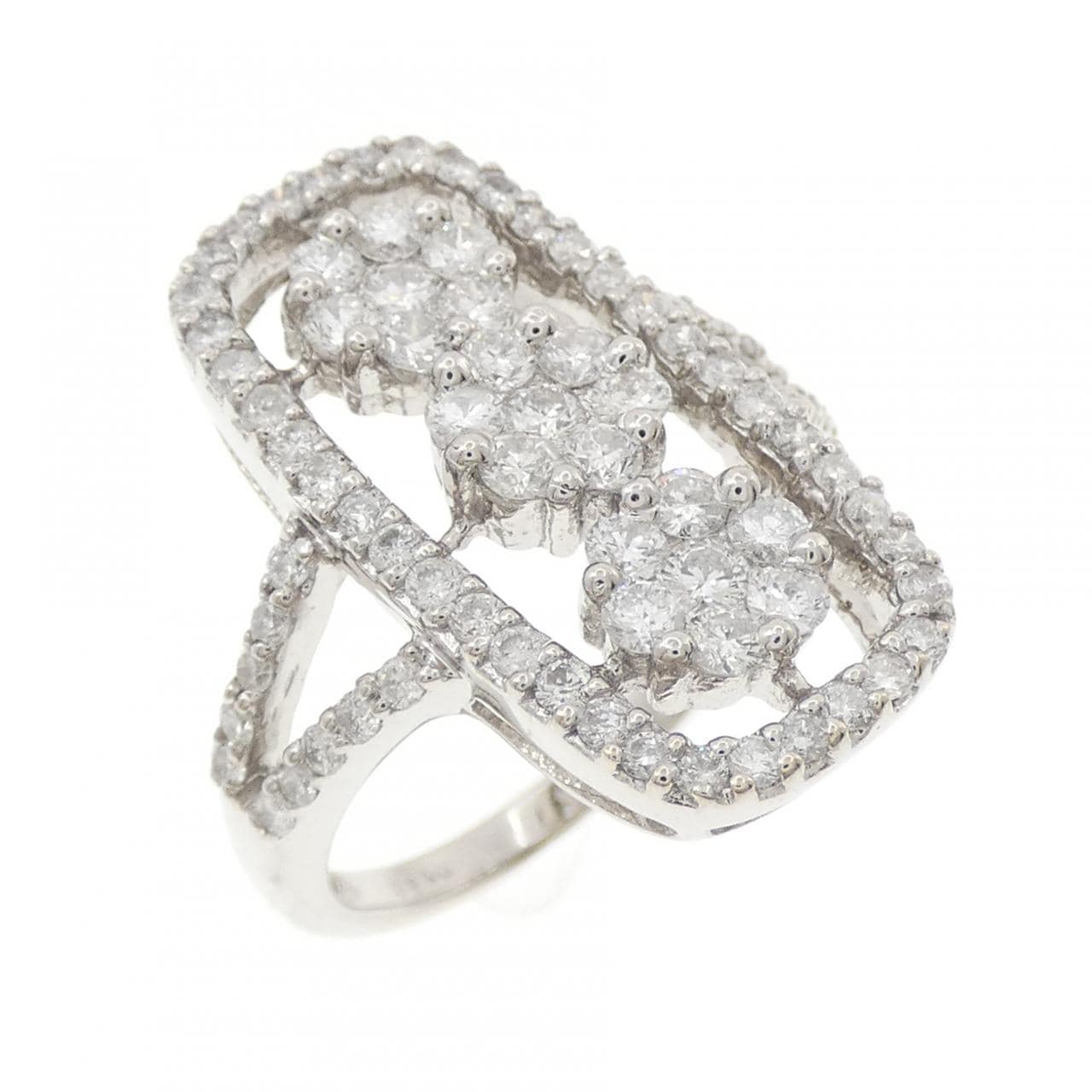 K18WG ダイヤモンド リング 1.50CT