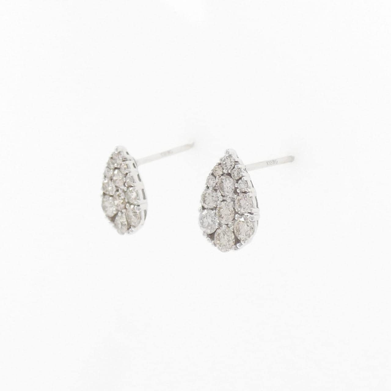 K18WG ダイヤモンド ピアス 0.70CT