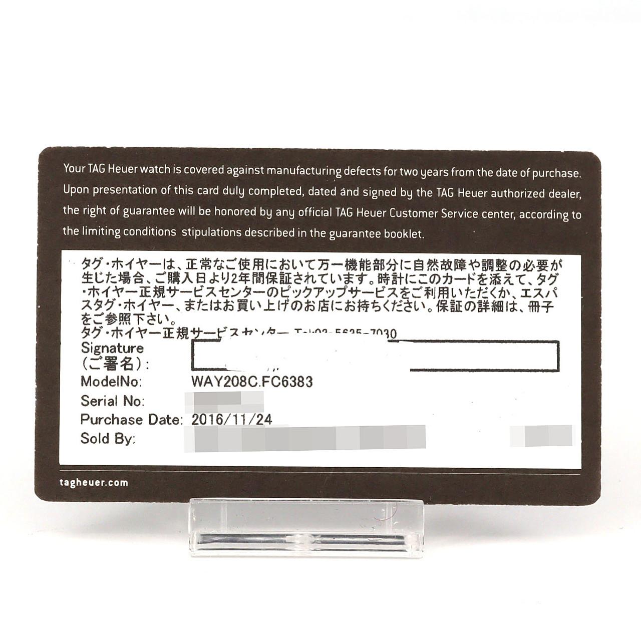 【ノーメンテナンス還元価格】タグ･ホイヤー アクアレーサー･キャリバー5 PVD WAY208C.FC6383 TI 自動巻