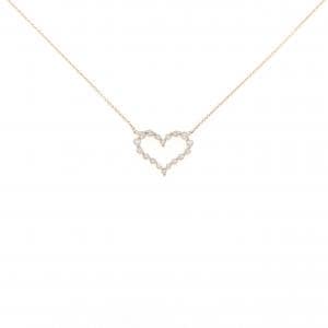 K18PG ハート ダイヤモンド ネックレス 0.30CT