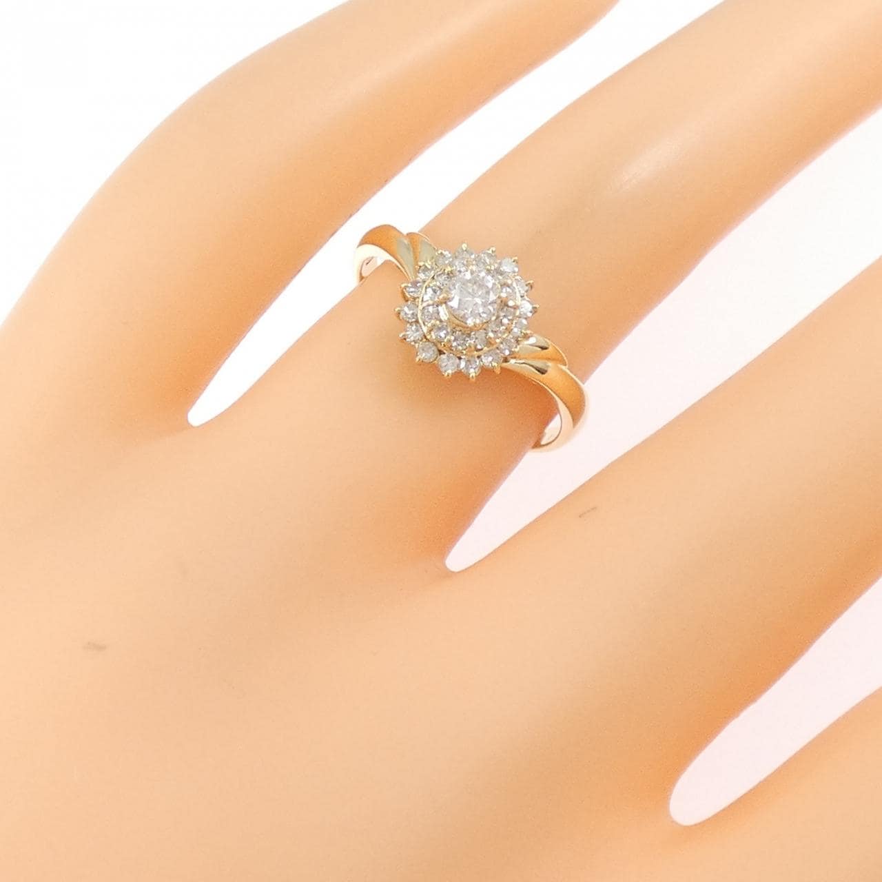 K18YG ダイヤモンド リング 0.31CT
