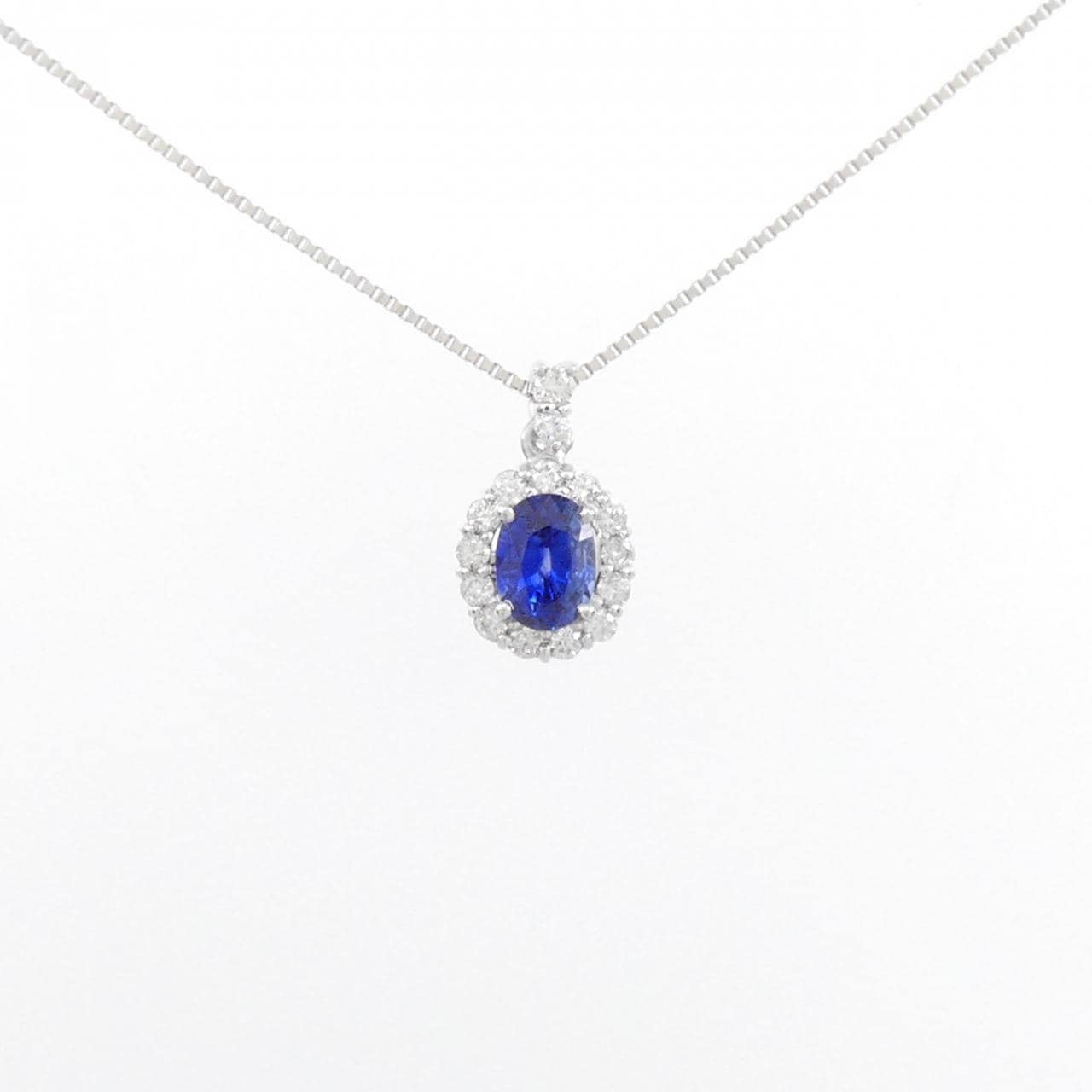 [BRAND NEW] PT Sapphire Necklace 0.45CT