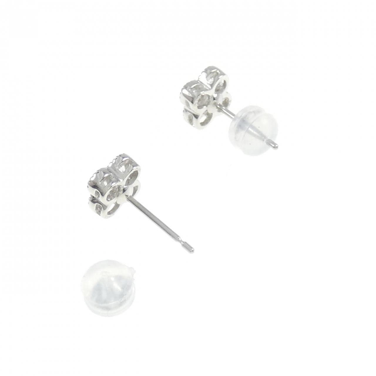 [新品] PT花朵鑽石耳環0.506CT